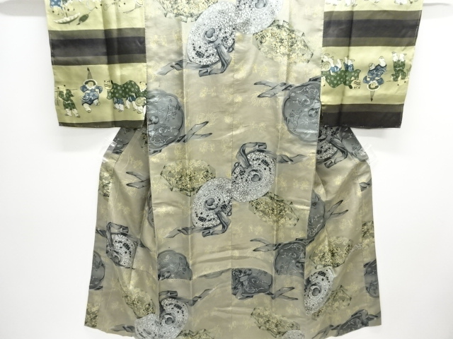 JAPANESE KIMONO / ANTIQUE MENS JUBAN / MIRROR PATTERN